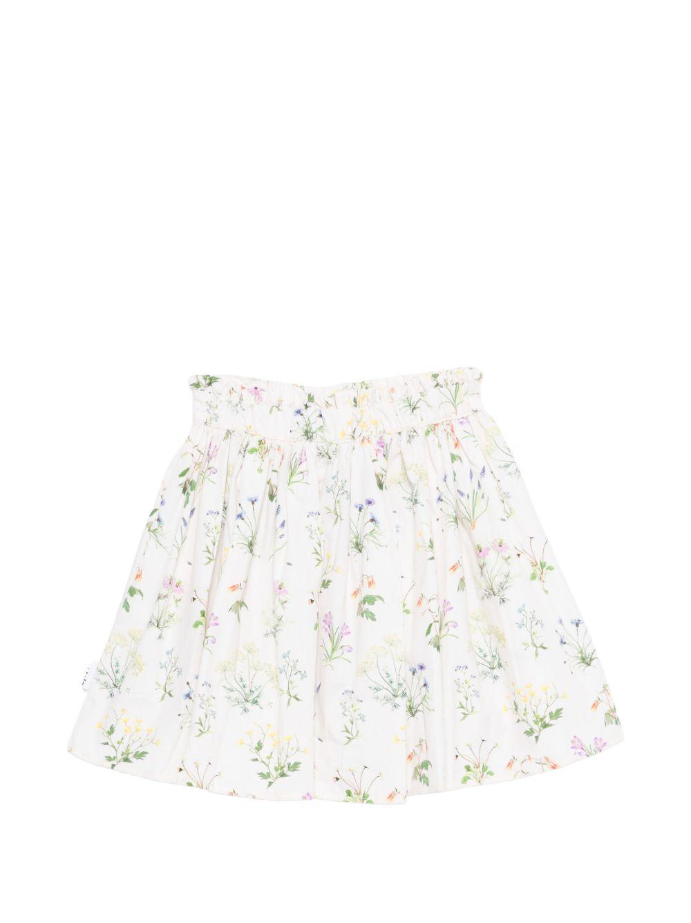 Gonna Bev per bambina Molo beige con stampa a fiori 2S26D104 9541 MOLO KIDS
