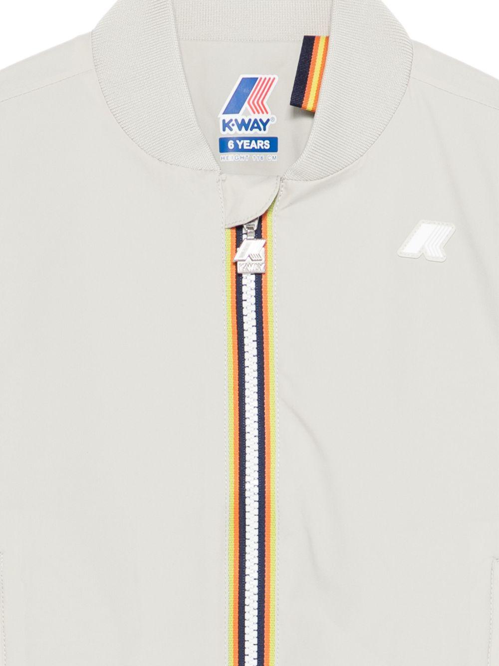 Giacca P.Aorelian Stretch per bambini K-WAY Kids grigia con dettaglio con logo in gomma K4138DW 634 K-WAY KIDS