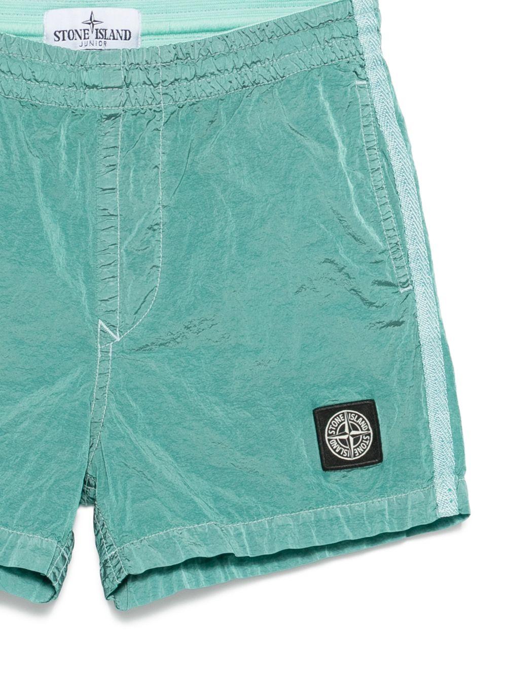 Costume da bagno per bambino Stone Island Junior verde con logo L1S16B100002S0043 V0044 STONE ISLAND KIDS