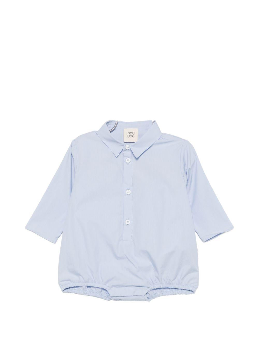 Tutina per neonato Douuod Kids azzurra con colletto DYA500 P0013 685 DOUUOD KIDS