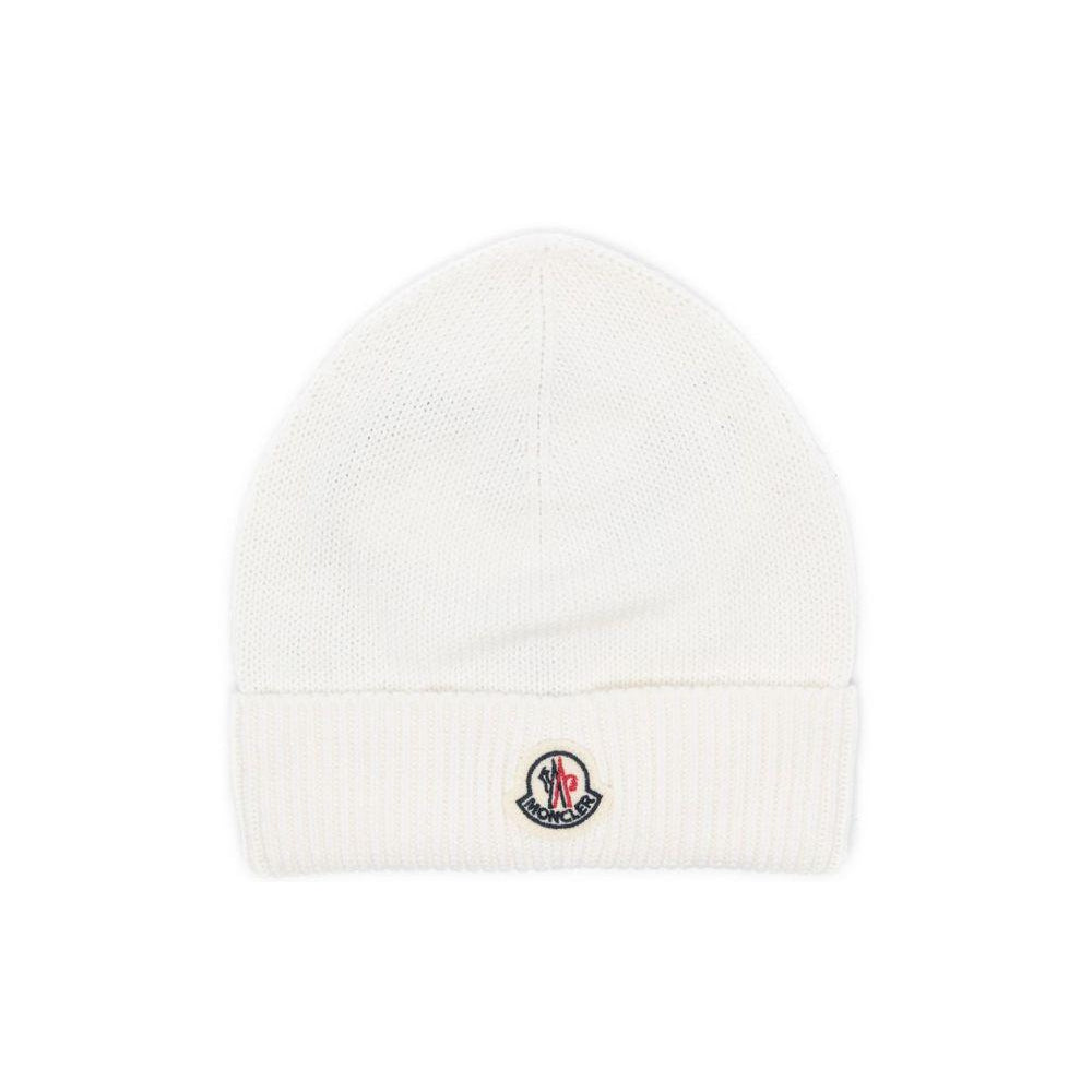 Cappello per neonati Moncler Enfant bianco con ricamo logo L19513B00006M2861 002 MONCLER ENFANT