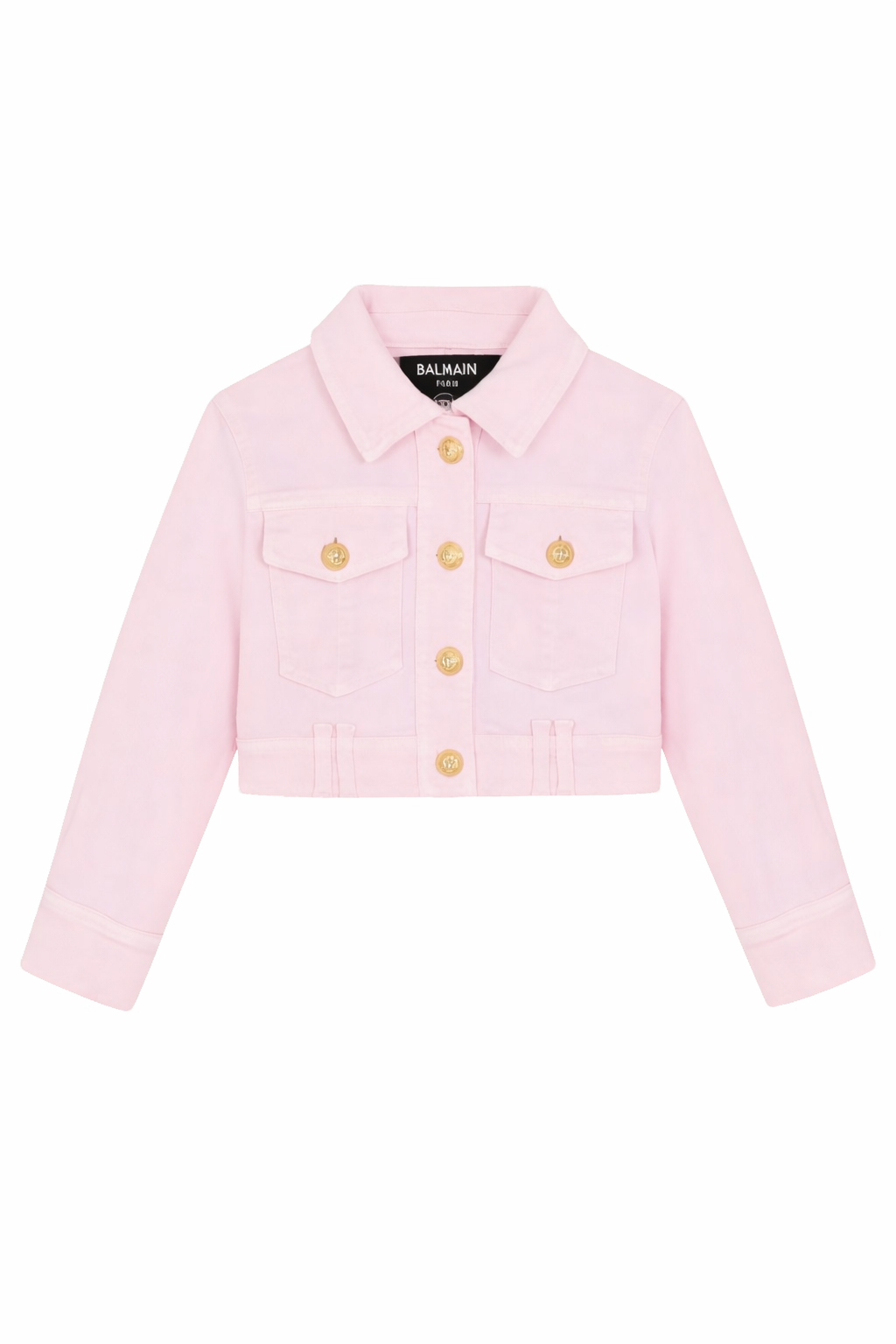 Giubbino per bambina Balmain Kids rosa con bottoni dorati BY2A07 Z3702 51E BALMAIN KIDS