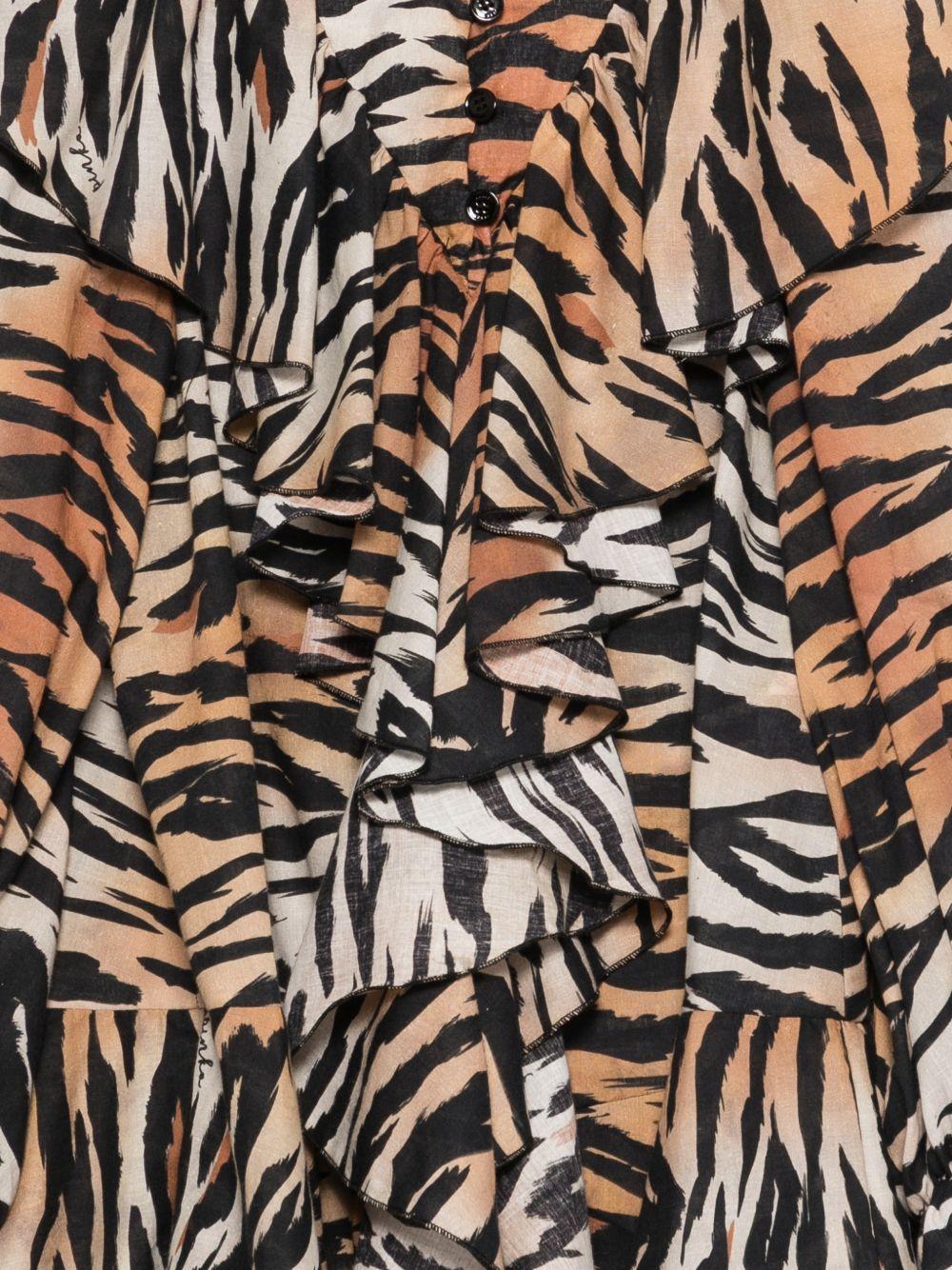 Abito per bambina Pinko Kids animalier con ruches KFAB0670CAK07 D463 PINKO KIDS