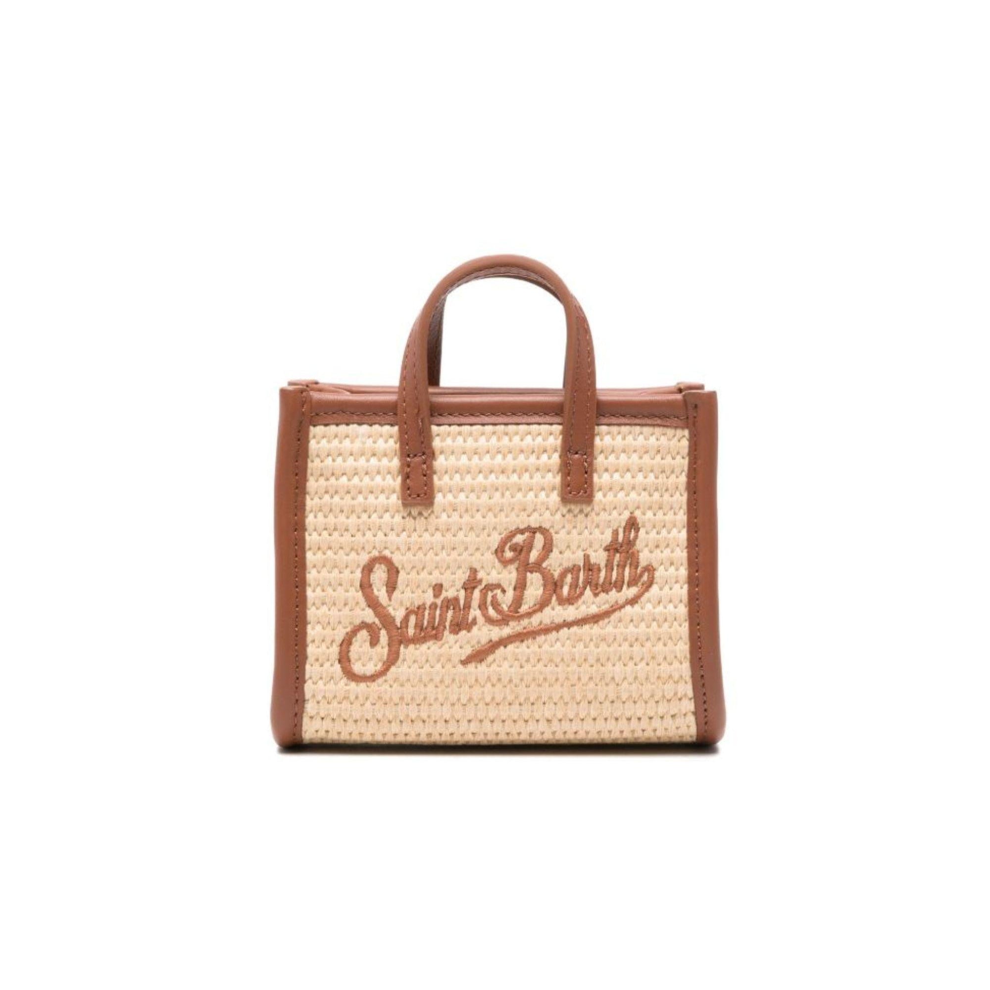 Borsa Vivian micro MC2 Saint Barth beige con trama intrecciata VIMS001 00368L MC2 ST. BARTH KIDS