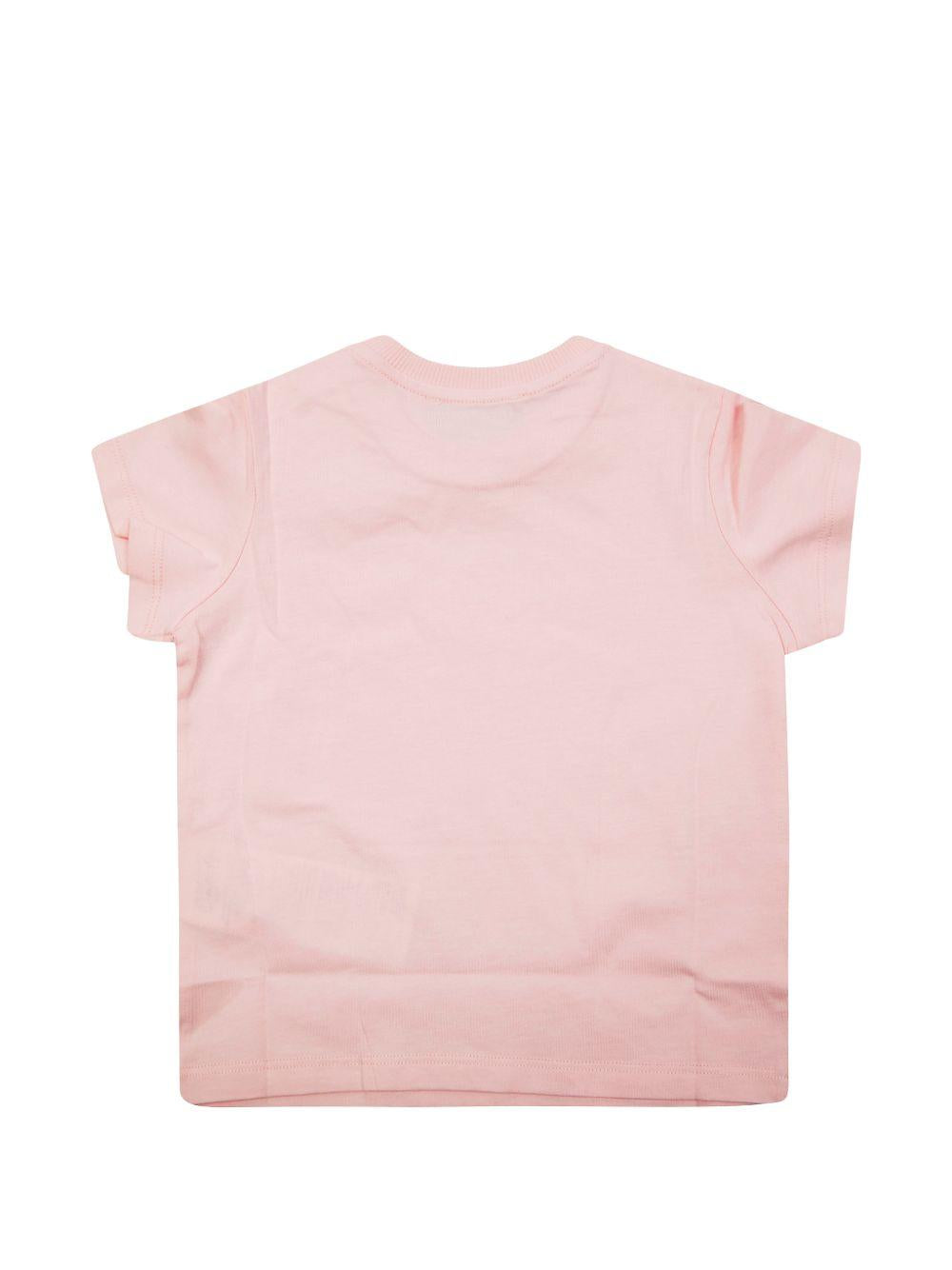 T-shirt per neonata Moschino Kids rosa con stampa tre orsetti sul davanti MUM04OLAA24 50209 MOSCHINO KIDS