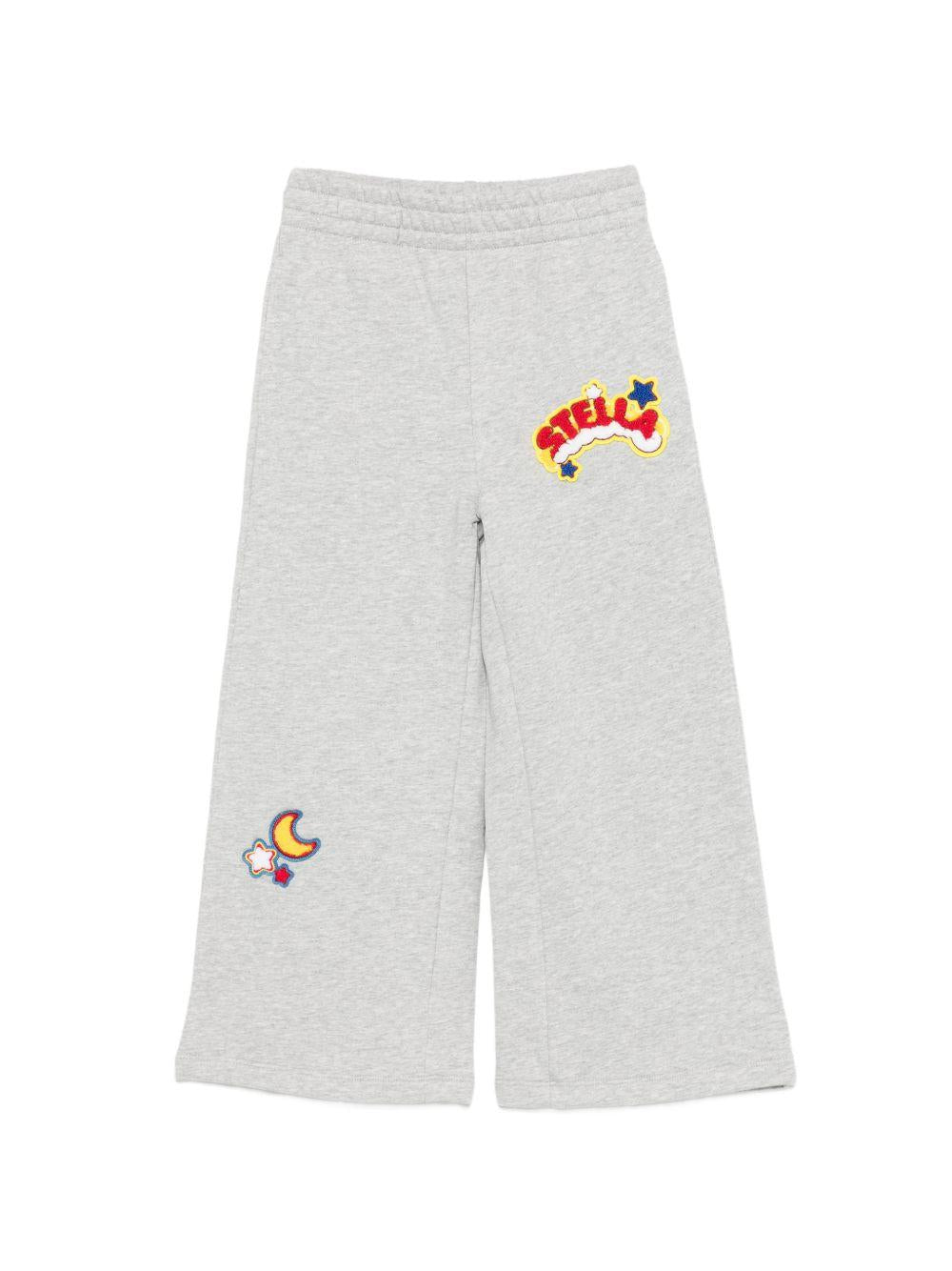 Pantaloni sportivi per bambini Stella McCartney Kids grigi con applicazioni TZ6E60 Z3059 807 STELLA McCARTNEY KIDS
