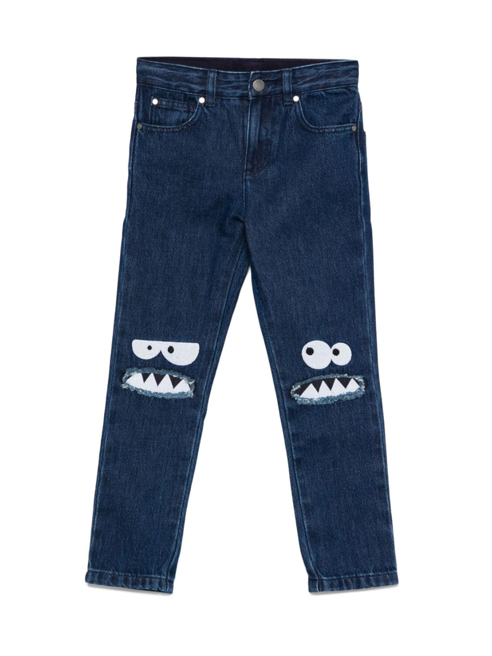 Jeans per bambino Stella McCartney Kids in denim con ricamo sul ginocchio TX6Q00 Z0746 620 STELLA McCARTNEY KIDS