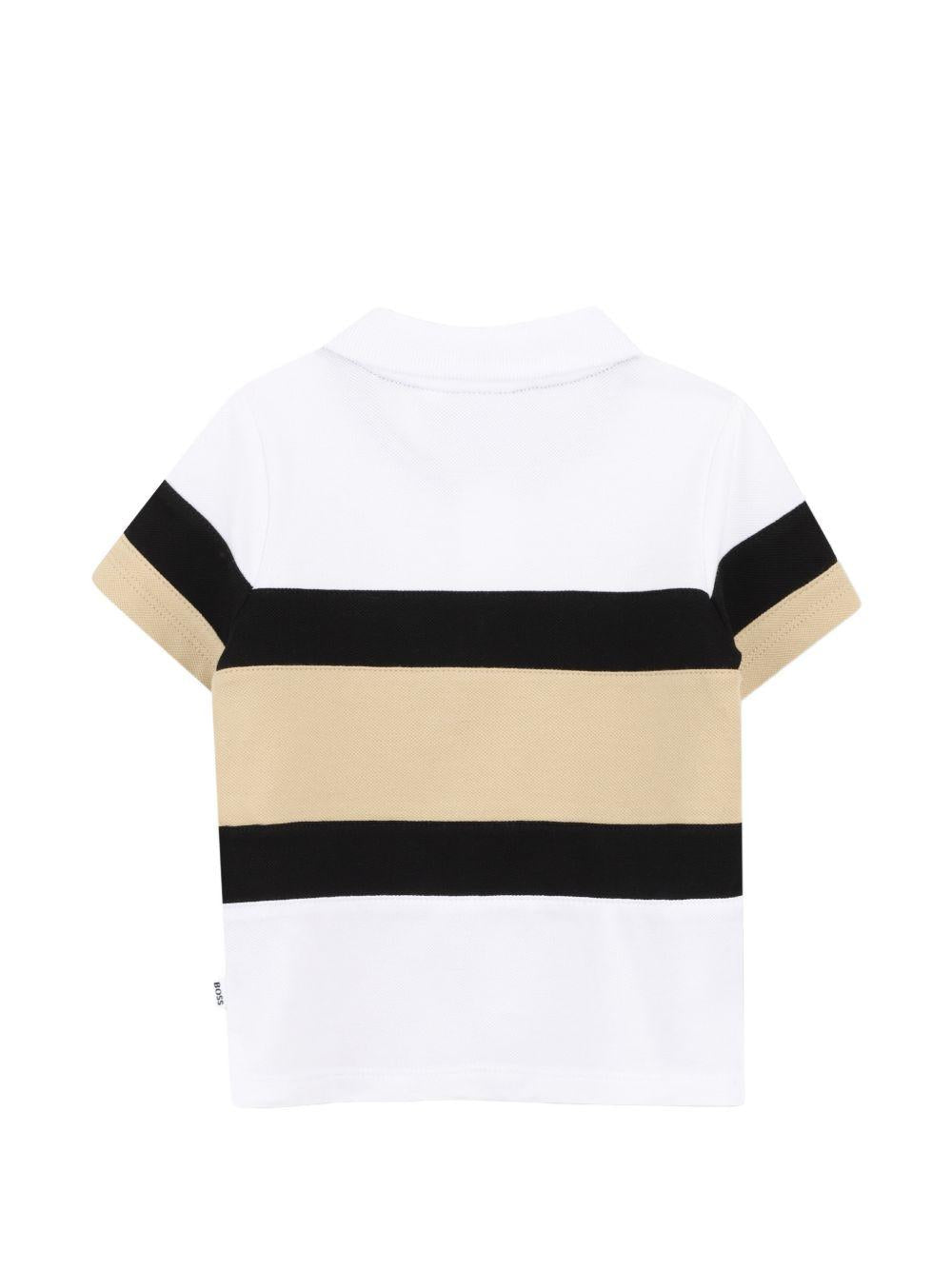 T-shirt per neonato Boss Kids multicolore con design a righe J52881 10P BOSS KIDS