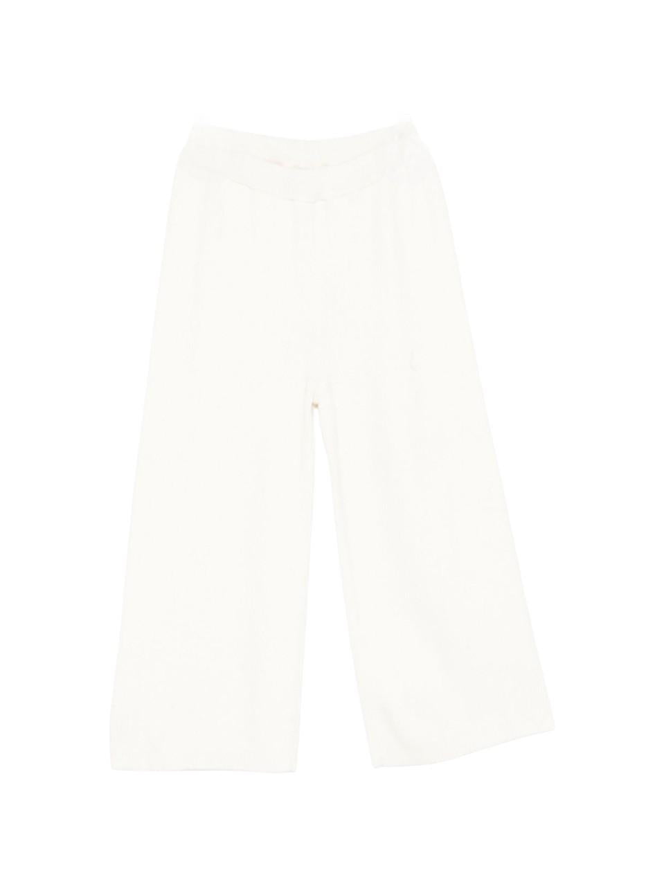 Pantaloni per bambina Louise Misha bianchi con elastico in vita GRC-W25-P0192 CREAM LOUISE MISHA