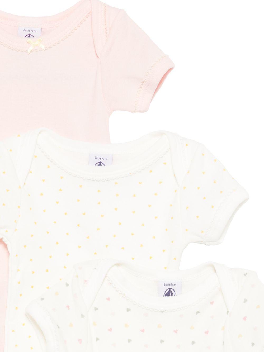 Set tre body per per neonata Petit Bateau multicolore a maniche corte A0FOT 00 PETIT BATEAU