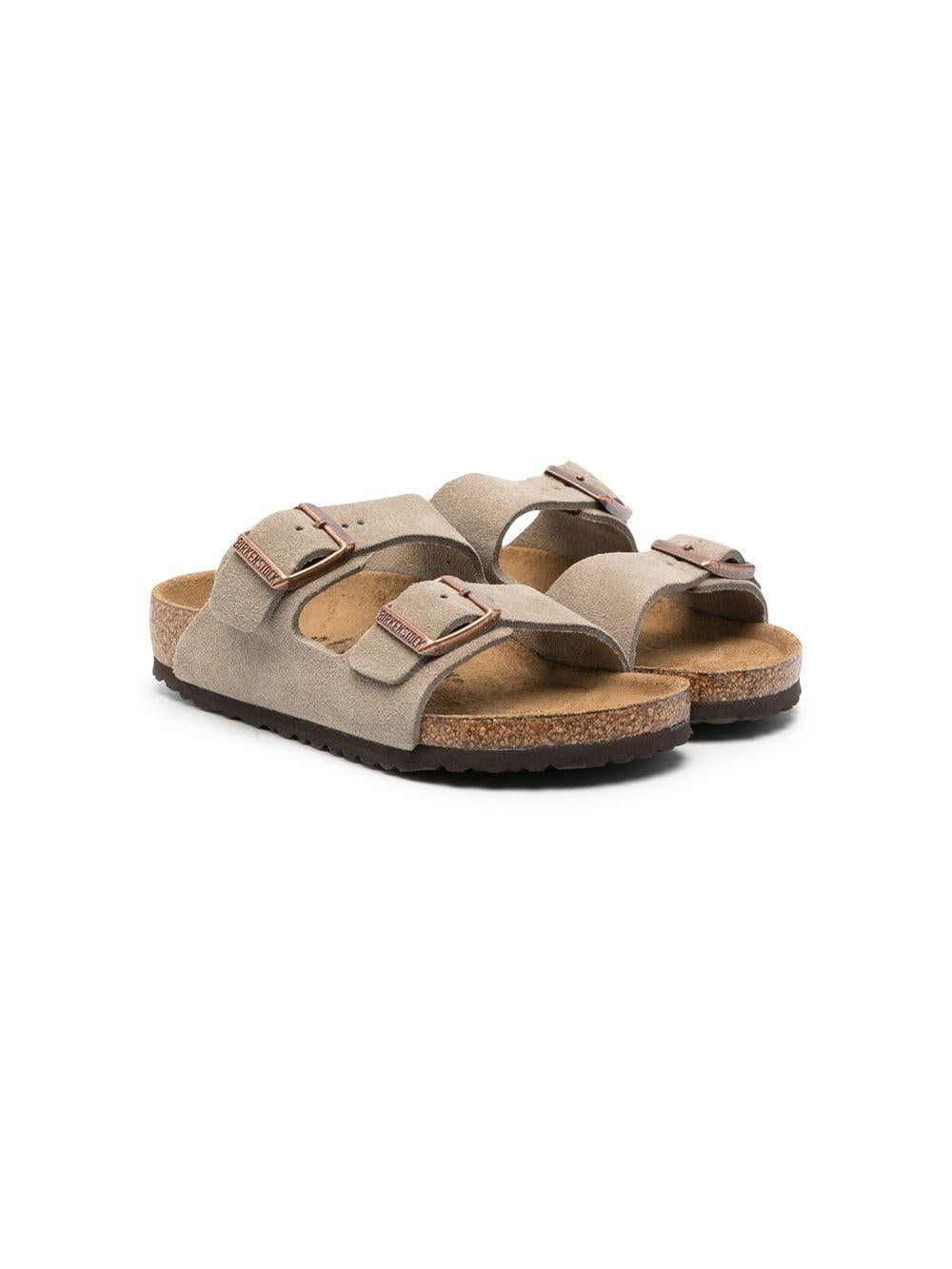 Ciabatte per bambini Birkenstock Kids marroni con fibbia 1021704 TAUPE BIRKENSTOCK KIDS