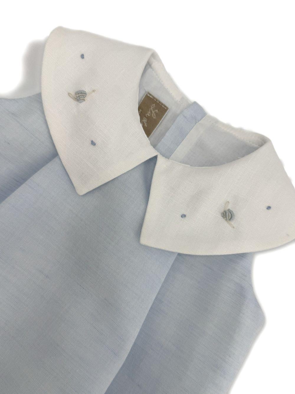 Tutina per neonati La Stupenderia azzurra con dettaglio ricamato 2TBPG55 D34 LA STUPENDERIA