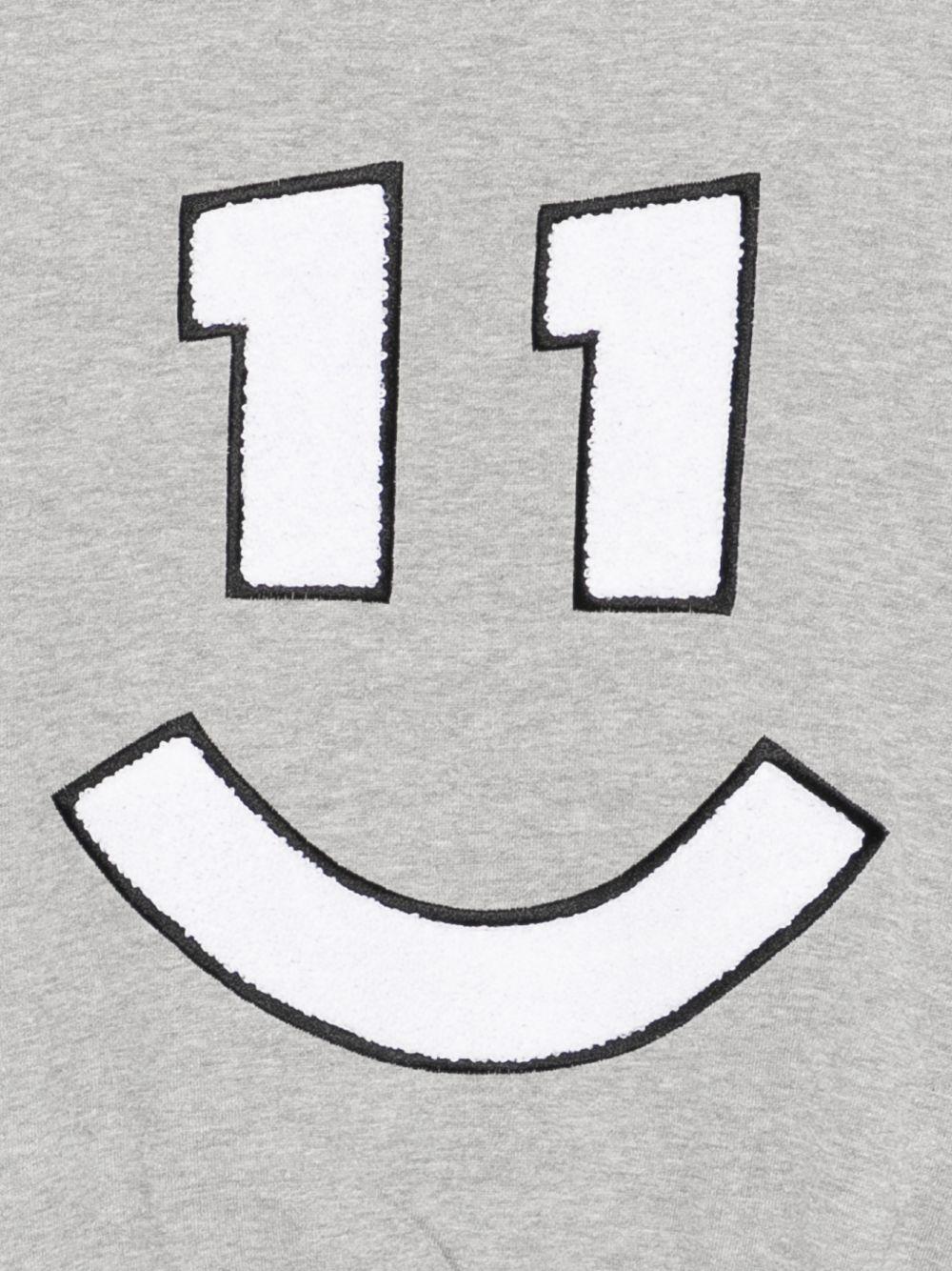 Felpa Magni per bambino Molo grigia con ricamo smile sul davanti 6S26J212 1046 MOLO KIDS