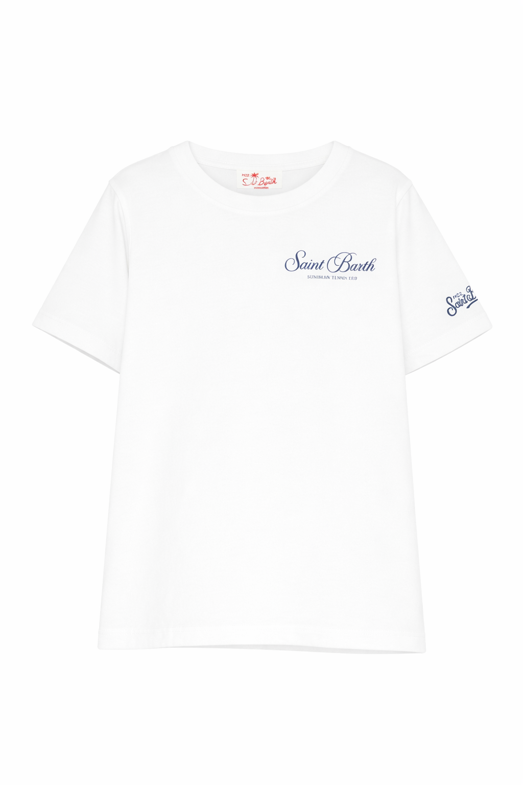 T-shirt per bambino MC2 Saint Barth Kids bianca con stampa logo PRL0001 00931L MC2 ST. BARTH KIDS