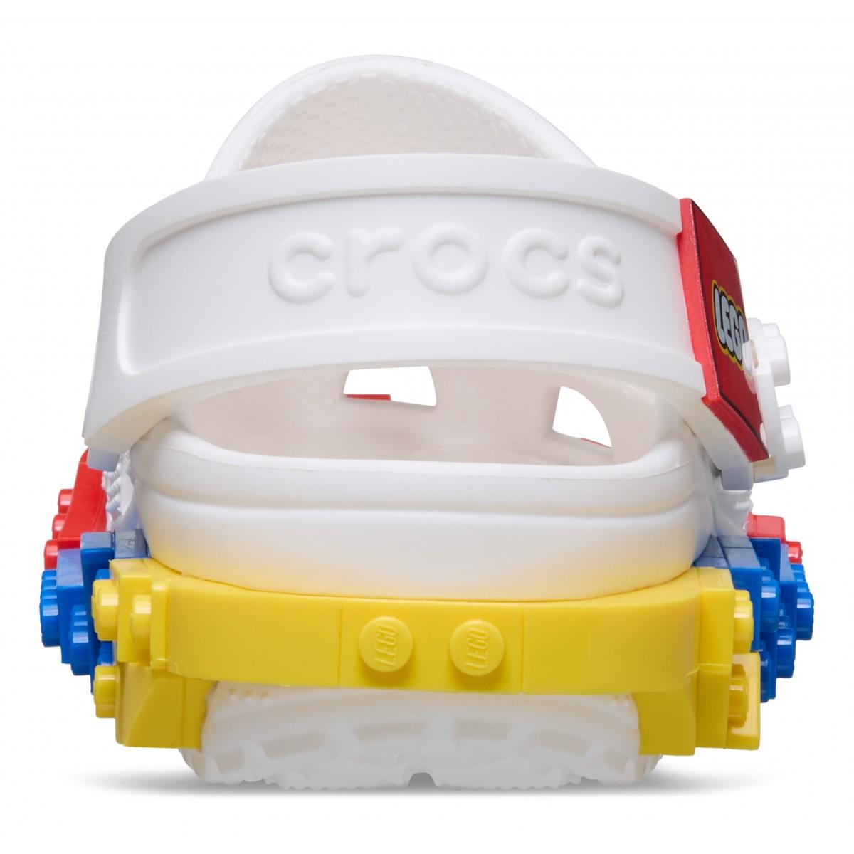 Ciabatte per bambini Crocs Kids x Lego bianche con design mattoncini 211874 WHI CROCS KIDS