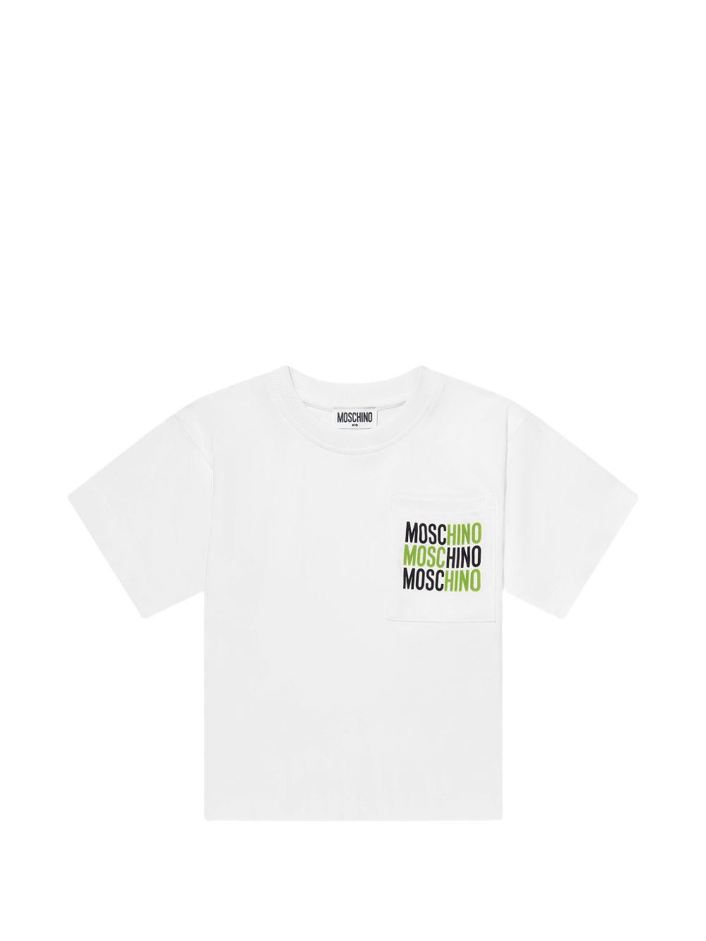 Set 2 pezzi da bambino Moschino Kids verde con stampa logo HMG00RLCA32 83687 MOSCHINO KIDS