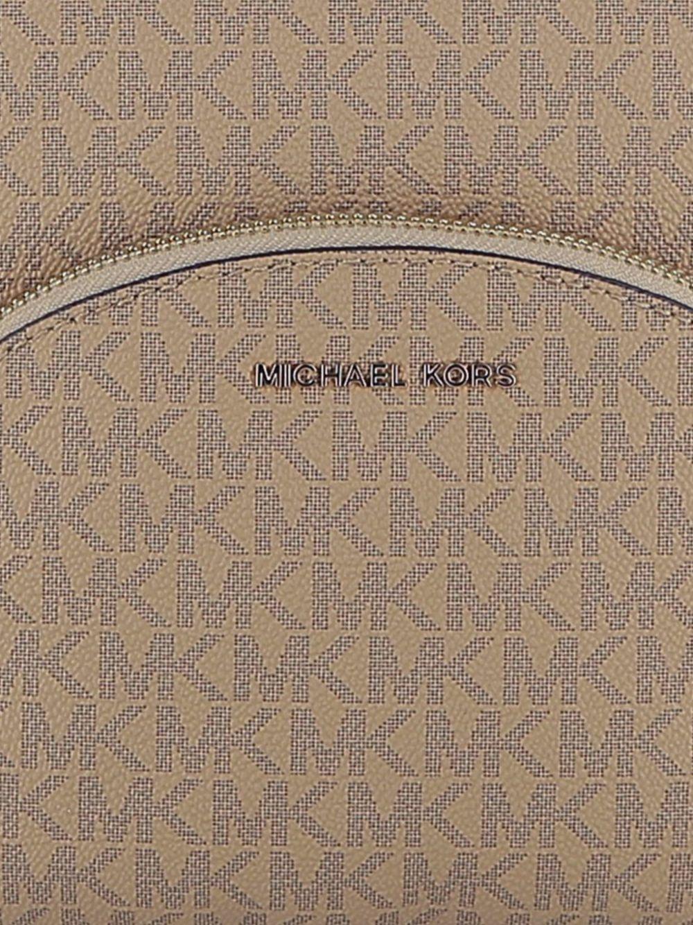 Zaino per bambina Michael Kors Kids beige con motivo con monogramma all-over R30655 215 MICHAEL KORS KIDS