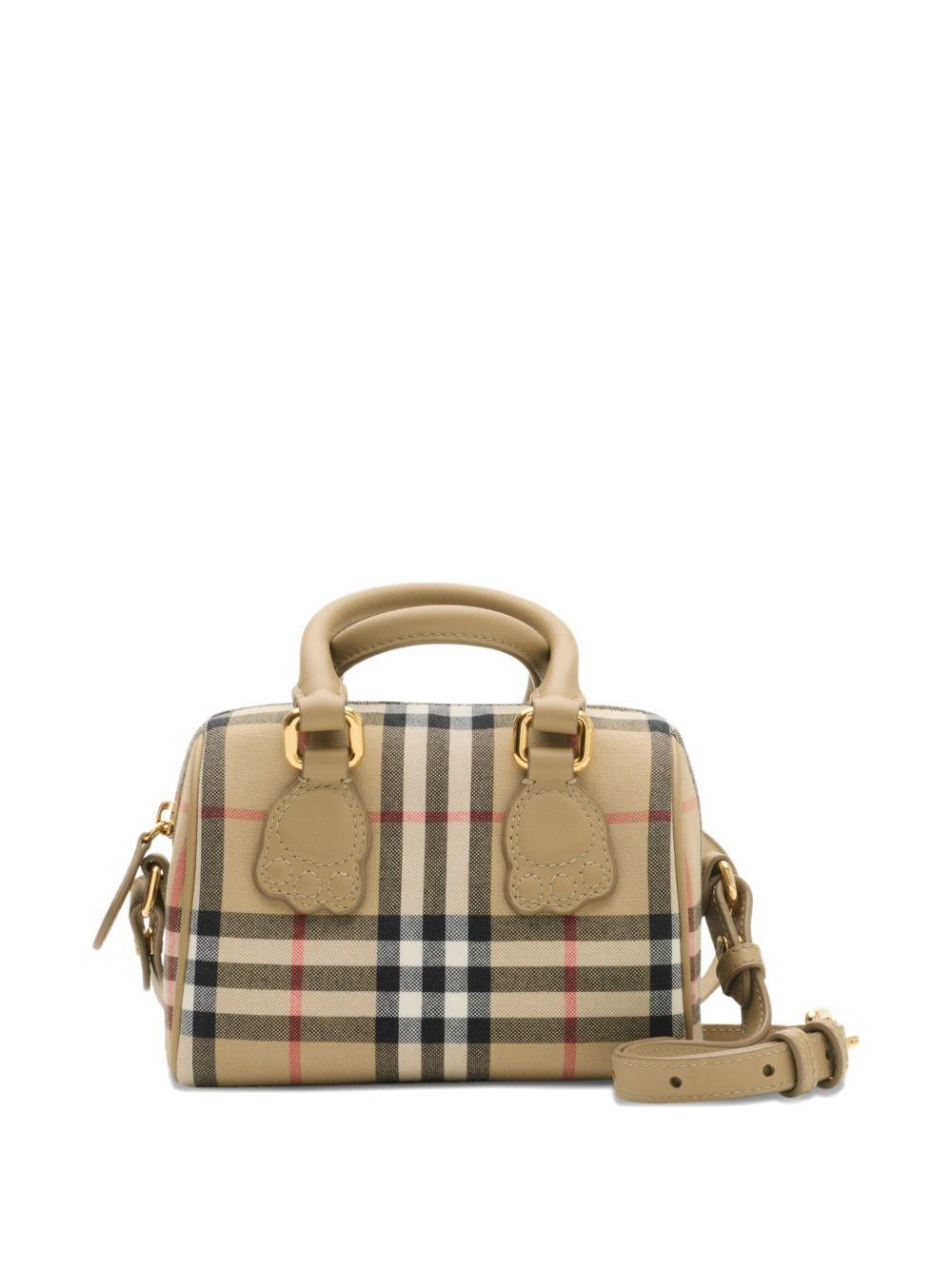 Borsa fasciatoio per neonati Burberry Kids beige con caratteristico motivo Vintage Check 8117417 B9368 BURBERRY KIDS