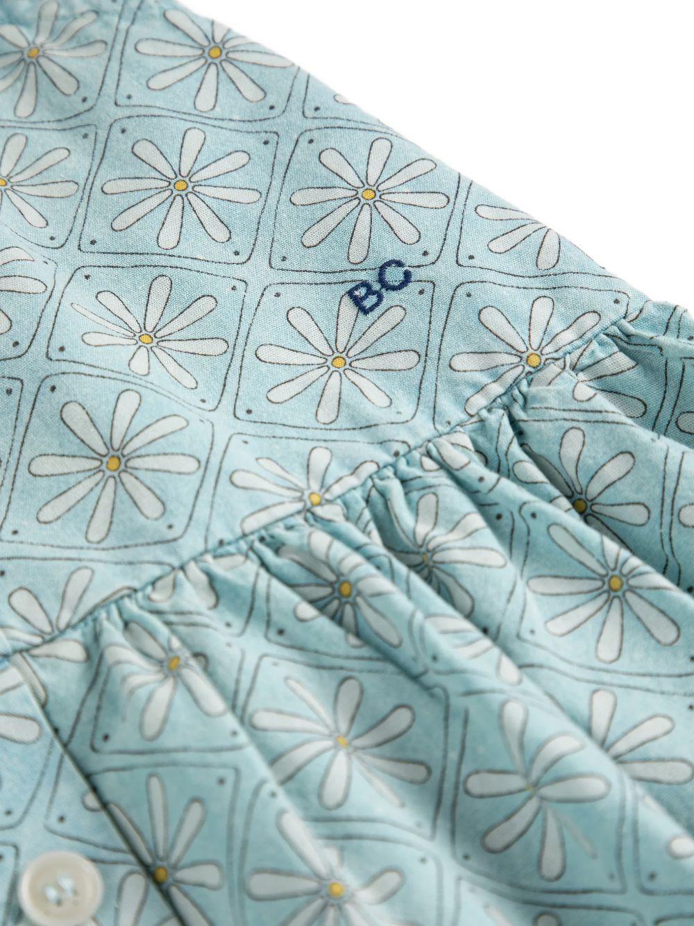 Abito per bambina Bobo Choses Kids azzurro con stampa floreale all-over B126AC106 451 BOBO CHOSES KIDS