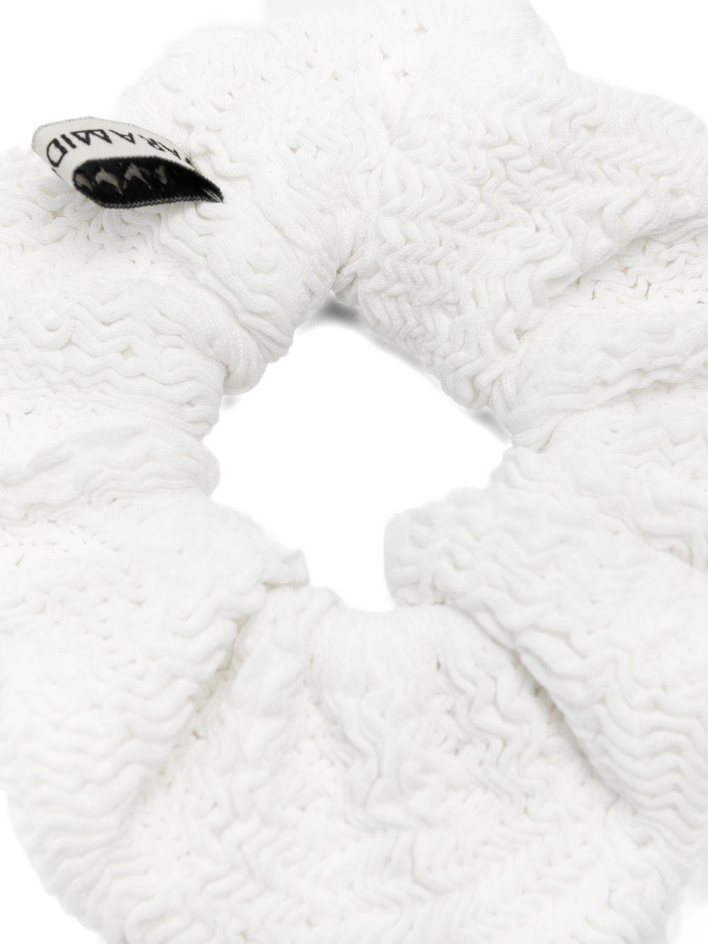 Elastico per capelli per bambina Paramidonna Kids bianco con design arricciato CR26HSCWM WHITE MAT PARAMIDONNA KIDS