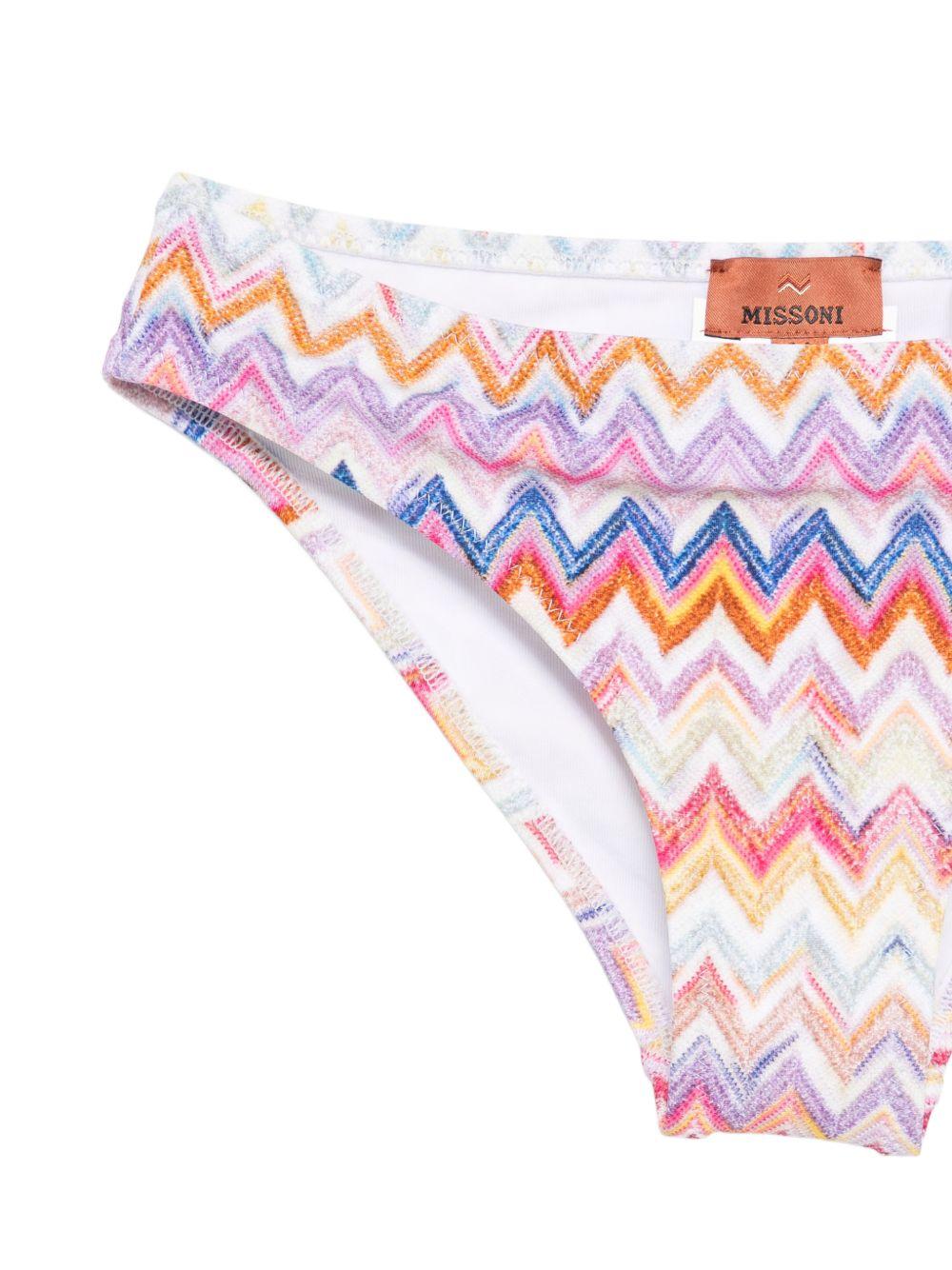Bikini per bambina Missoni Kids multicolore con design a chevron MYCA49 Z3801 999 MISSONI KIDS