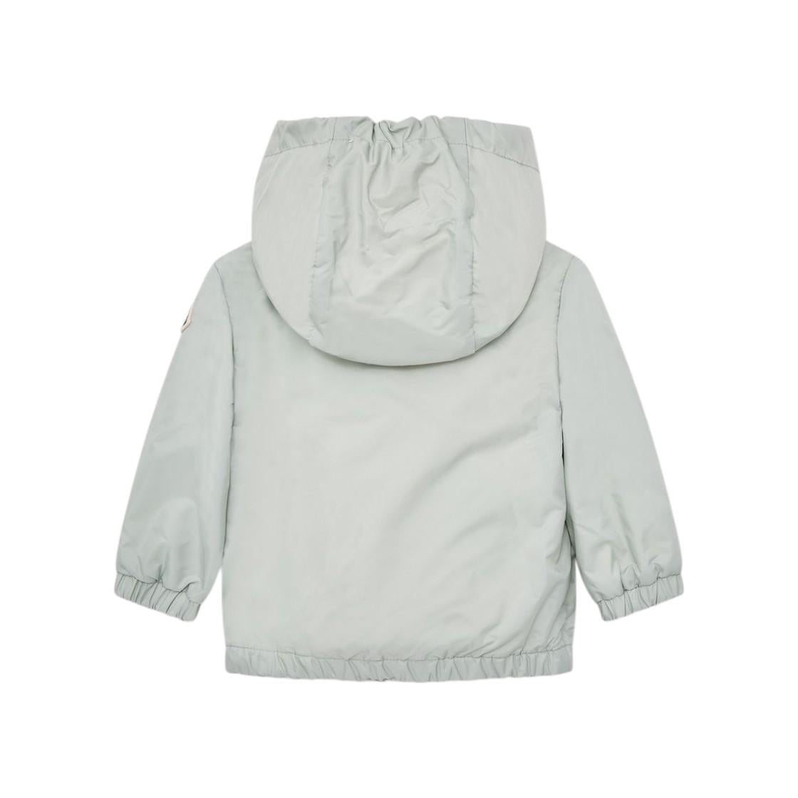 Giubbino per neonata Moncler Kids verde chiaro con chiusura a zip L19511A0001153A5E 91Z MONCLER KIDS