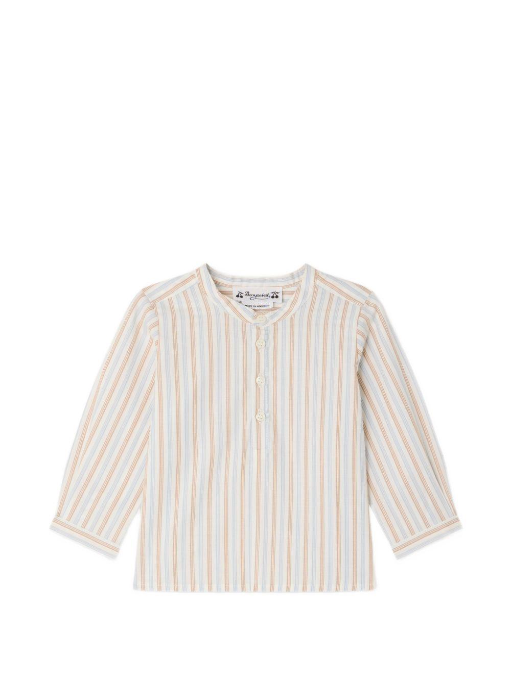 Camicia per neonato Bonpoint multicolore con motivo a righe S06YSHW00004 210 BONPOINT KIDS