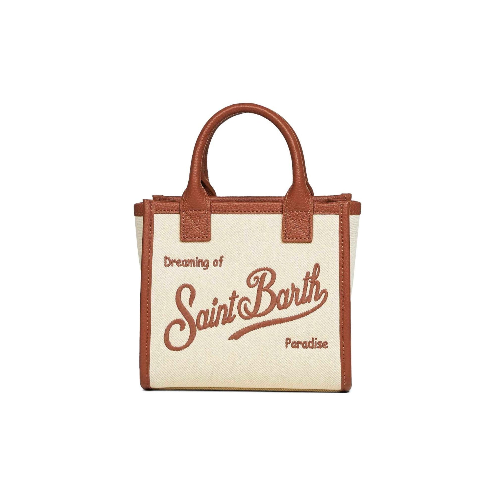 Borsa Vanity Mini MC2 Saint Barth beige con finiture in pelle granulata VANMI001 01517L MC2 ST. BARTH KIDS
