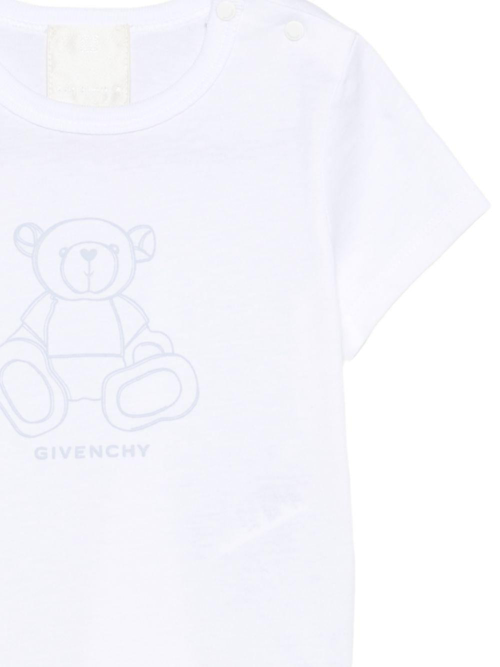 Set giacca, t-shirt e pantaloni per neonato Givenchy Kids azzurro con logo ricamato H31263 771 GIVENCHY KIDS