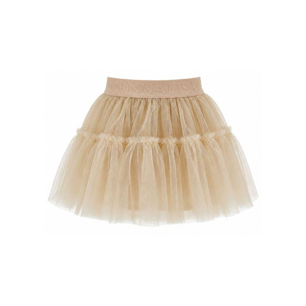 Gonna per bambina Monnalisa Kids beige con trama in tulle 17HGON T9945 0003 MONNALISA KIDS