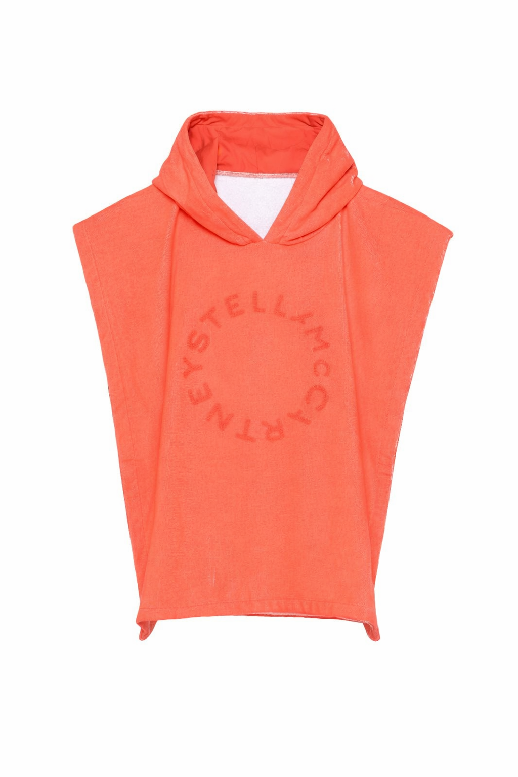 Accappatoio per bambini Stella McCartney Kids arancione con logo sul davanti TYCP20 Z0163 426 STELLA McCARTNEY KIDS