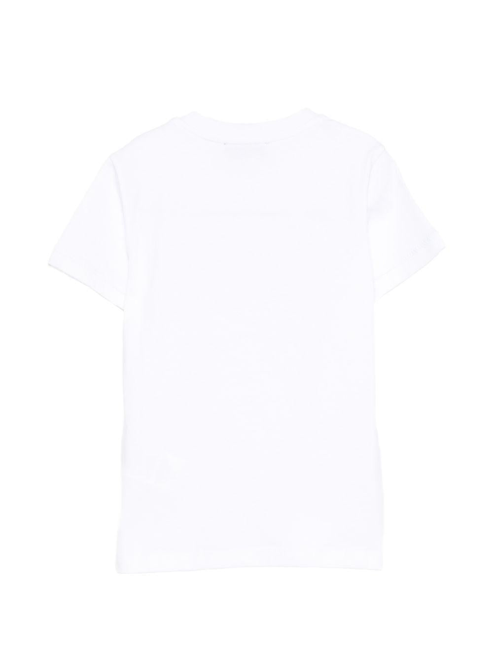 T-shirt per bambina Missoni Kids bianca con stampa logo<BR/> MY8A81 Z3672 100 MISSONI KIDS