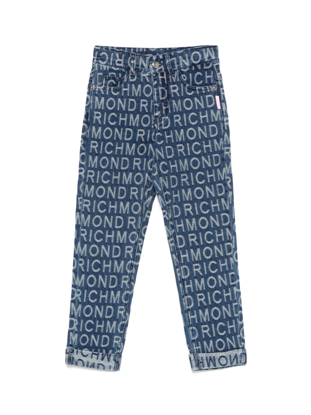 Jeans per bambina John Richmond Junior in denim con effetto jacquard RGP25120JE DENIM JOHN RICHMOND KIDS