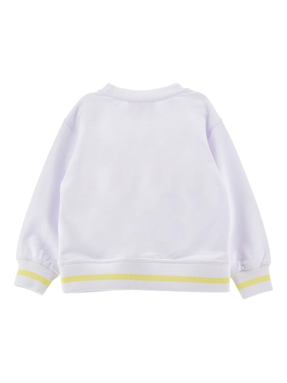 Felpa per bambina Monnalisa bianca con stampa grafica Trilli 19G619 7031 0099 MONNALISA KIDS