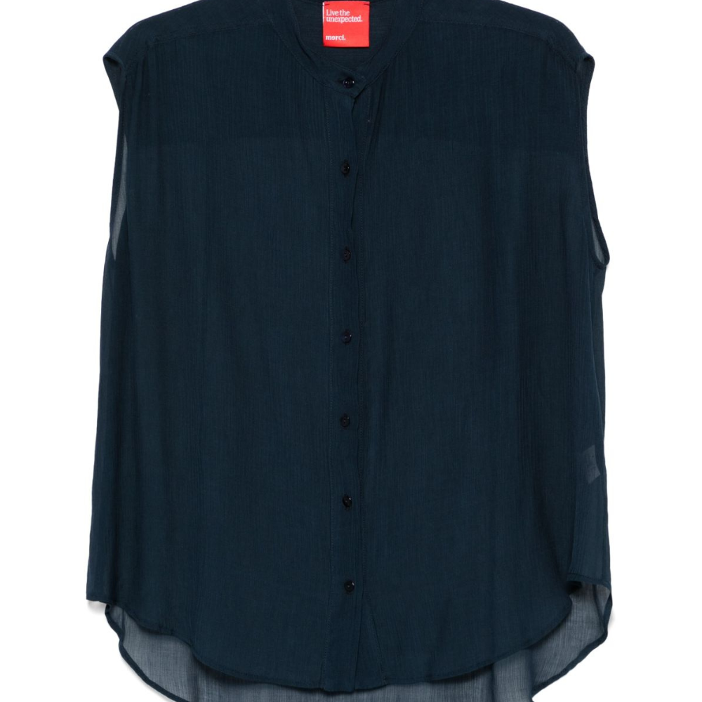 Camicia per donna Merci blu semi trasparente CAM08 BLUE MERCI MERCI