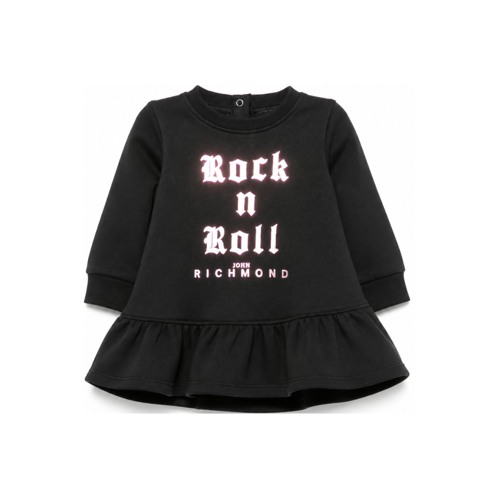 Abito per neonata John Richmond Kids nero con dettaglio con volant RIA26100VE BLACK JOHN RICHMOND KIDS