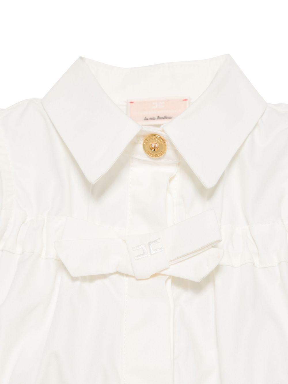 Blusa per bambina Elisabetta Franchi La Mia Bambina bianco in cotone EGCA0410CA235 0000 ElISABETTA FRANCHI