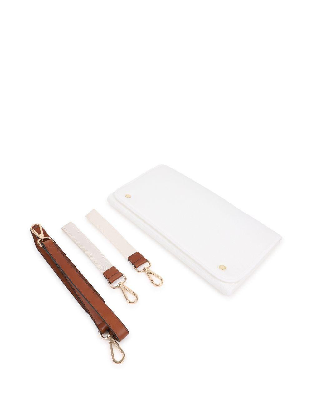 Borsa fasciatoio per neonati Chloé Kids beige con stampa logo C20941 117 CHLOE' KIDS