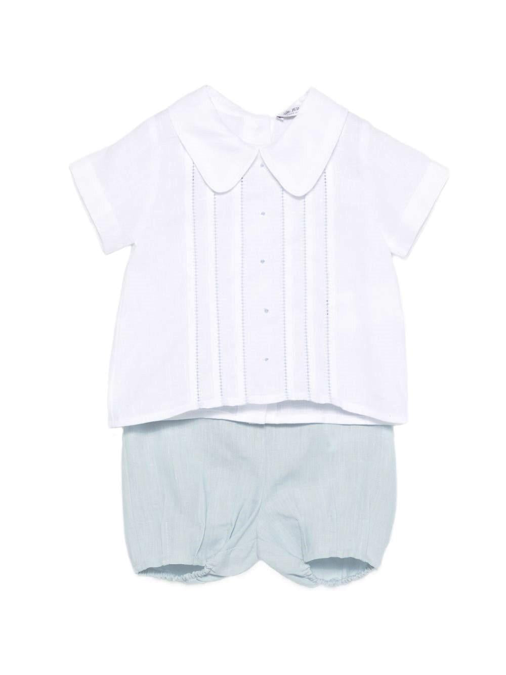Set camicia e shorts per neonato Jesurum Baby multicolore con colletto a punta EPICURO ZORZI BIANCO JESURUM KIDS