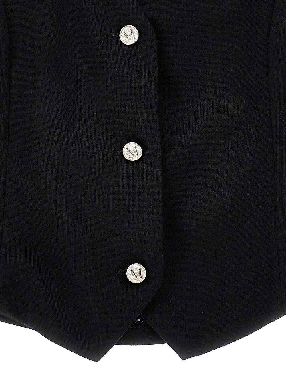 Top per bambina Monnalisa nera con chiusura con fiocco 41G302 7231 0050 MONNALISA