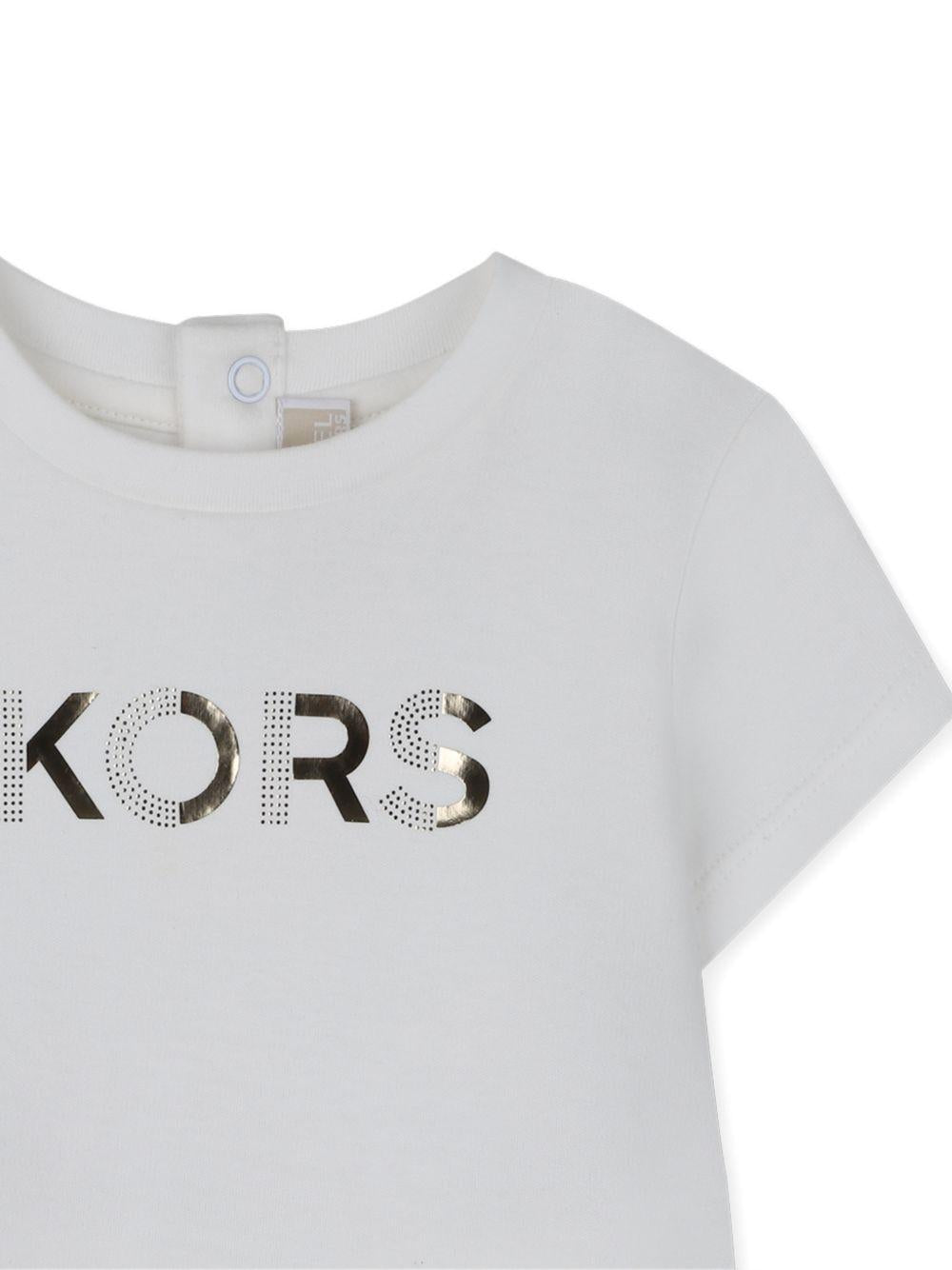 Abito per neonata Michael Kors Kids bianco con gonna plissettata R30553 Z99 MICHAEL KORS KIDS