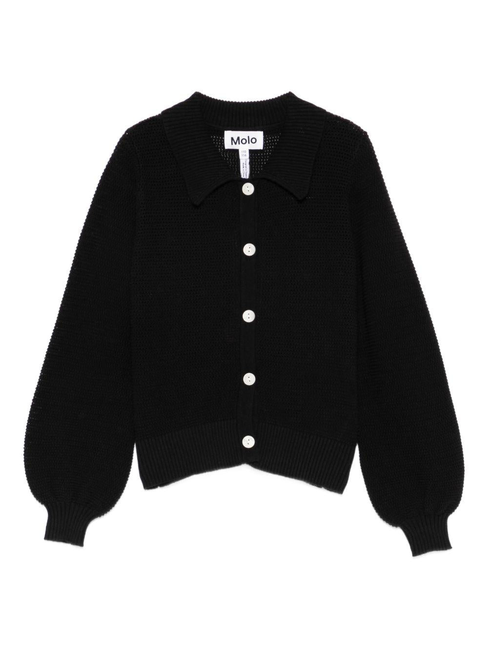 Maglione per bambino Molo nero con trama traforata 2S26K311 0099 MOLO KIDS