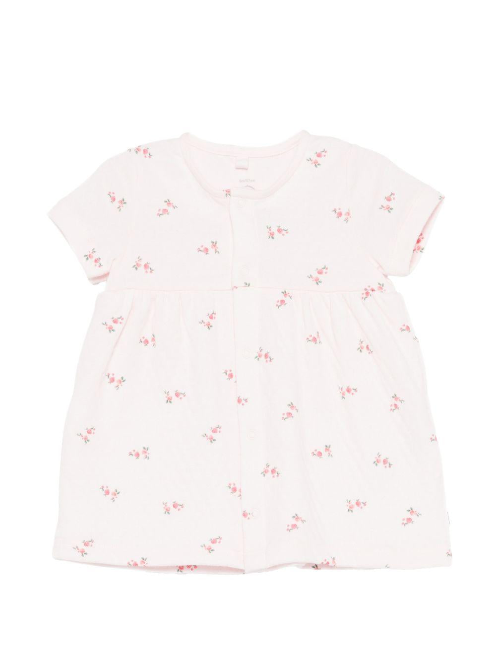 Abito per neonata Petit Bateau rosa con stampa a fiori A0G00 01 PETIT BATEAU KIDS