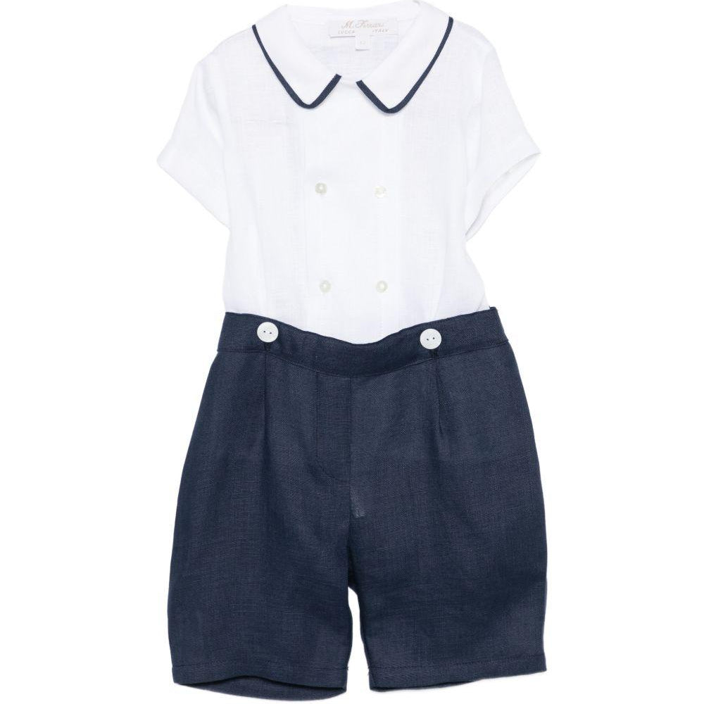 Tutina per neonato Mariella Ferrari multicolore con colletto a punta PLF6 NAVY MARIELLA FERRARI KIDS