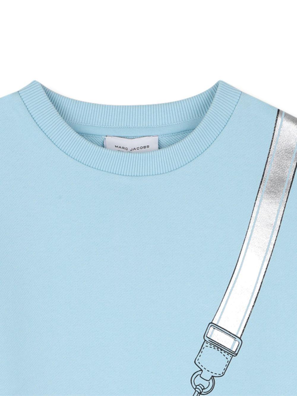 Abito per bambina The Marc Jacobs Kids azzurro con stampa grafica sul davanti W60714 77B THE MARC JACOBS KIDS