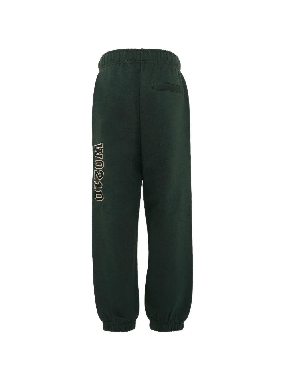 Pantaloni sportivi per bambino Molo Kids verdi con stampa grafica sul lato 1W26I201 5721 MOLO KIDS