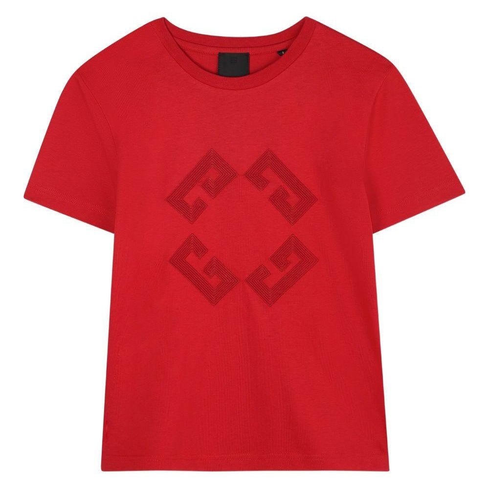 T-shirt per bambino Givenchy Kids rosso con stampa logo H30967 95H GIVENCHY KIDS