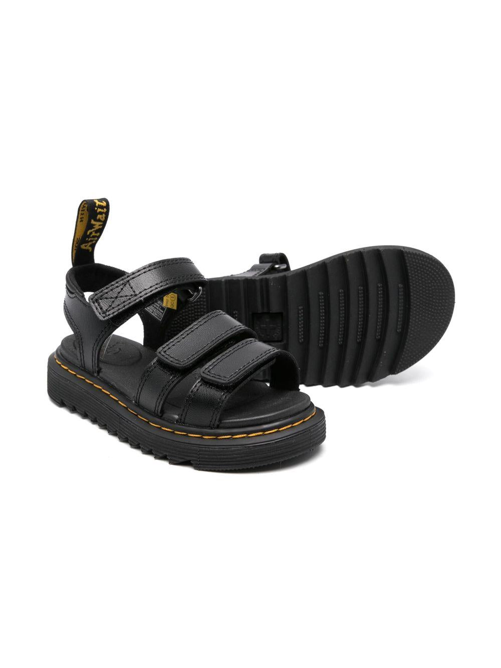 Sandali Claire per bambina Dr. Martens Kids neri con punta smussata aperta 26675001 KLAIRE Dr martens kids