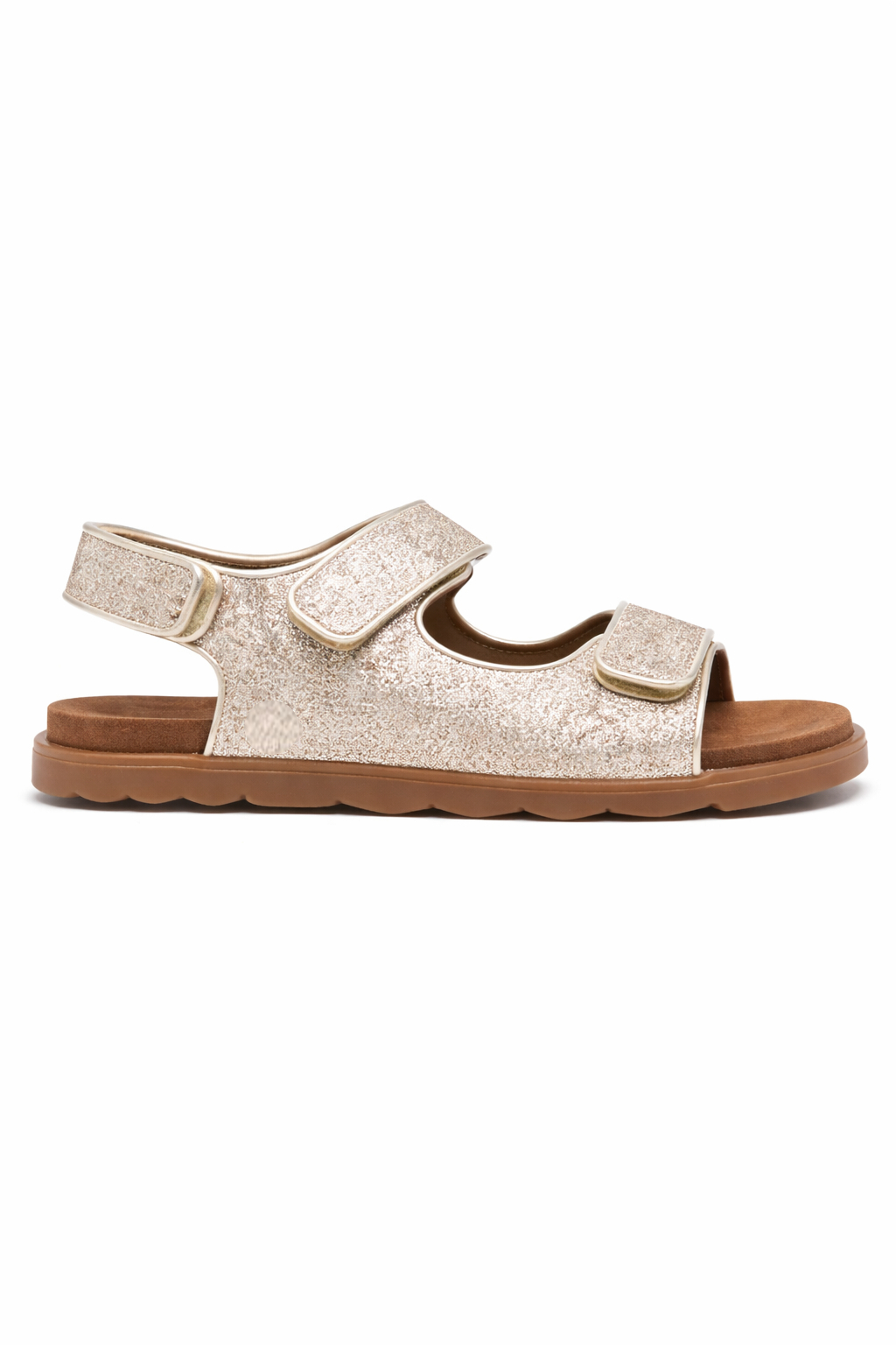 Sandali per bambina Golden Goose Kids argento con finitura glitterata F00965F007670 55661 GOLDEN GOOSE KIDS