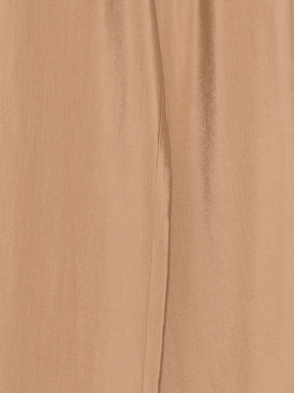Pantaloni per donna Alysi marroni con tasche a filetto 116178 P6215 PELLE ALYSI